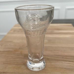 Miller Chill Beer Glass Thunderbird Vintage Excellent Condition